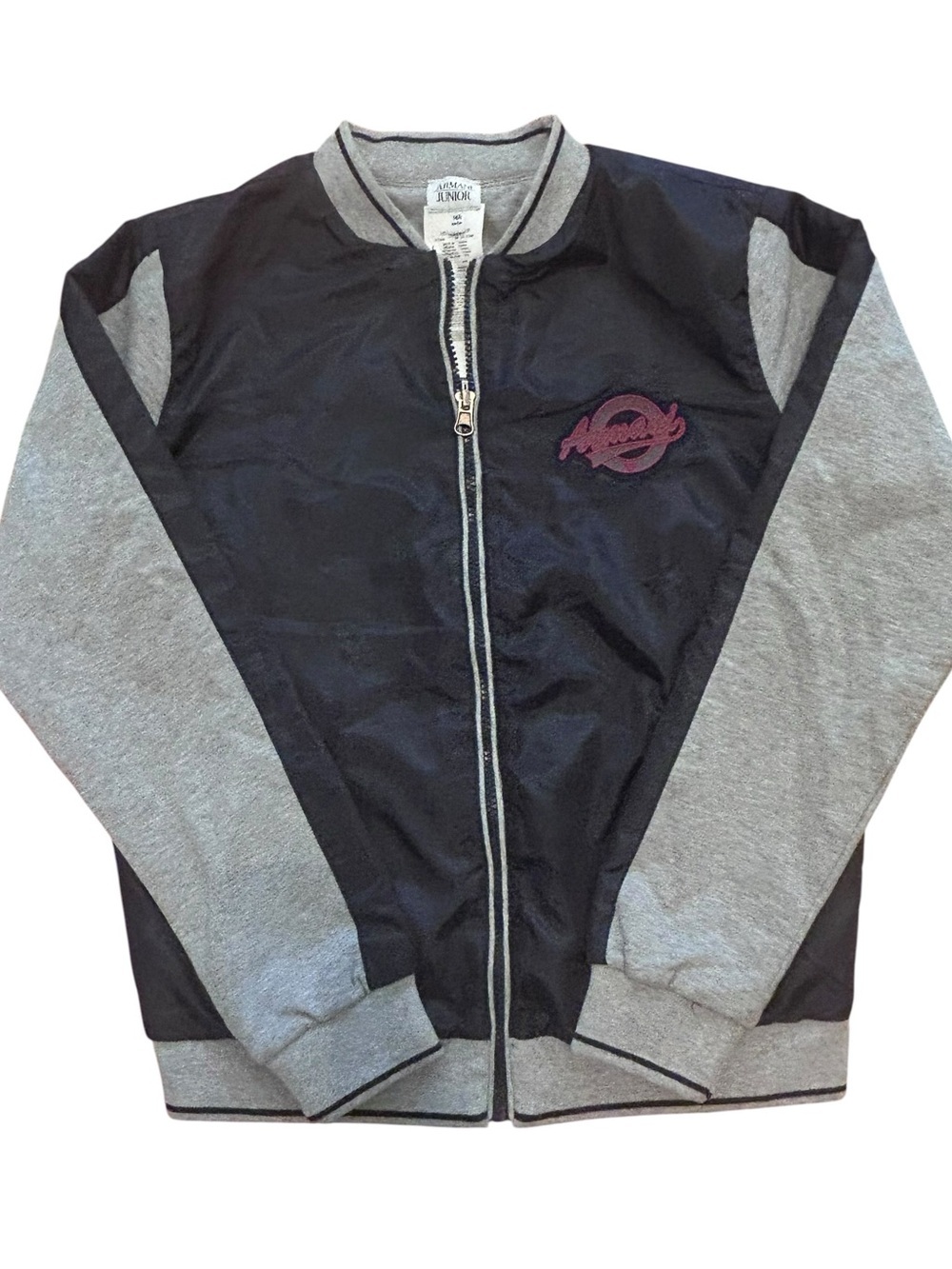 Armani Junior Boys Reversible Bomber Jacket Black Grey Size 14A Large